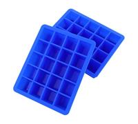FOMIYES Stampo per Ghiaccio da Cucina 2 Pezzi in Silicone Flessibile 20 Griglie Quadrate Impilabili, Vassoio per Cubetti Ghiaccio Domestico per Frigorifero e Congelatore
