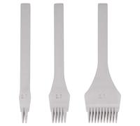 FOMIYES Strumento per Punzonatura della Pelle 3 Pezzi Punteruoli Piatti 2,7 MM in Acciaio Inox, Kit per Lavorazione Cuoio e Cucitura a Mano, Utensili per Accessori Stitch