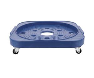 FOMIYES Supporto Mobile per Bombola Gas Ruote, Base in Plastica e Acciaio Inox Spessore Rinforzato, Portavasi e Mensola da Cucina per Spostamento Pratico e Stabile