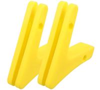 FOMIYES Supporto per Bilanciere da Parete 2 Pezzi in Plastica Resistente Ganci a V per Attrezzatura Fitness Palestra Sollevamento Pesi