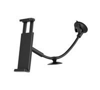 FOMIYES Supporto per Telefono da Auto a Braccio lungo Abs Nero | Base Ventosa, Inserto in Silicone Antiscivolo, Set Singolo per Mobile 3, 5-5, 5 Pollici