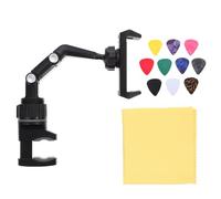 FOMIYES Supporto per Telefono Regolabile per Musicisti, Stand Pratico in Silicone e Plastico, Facile da Installare, per Chitarra e Uso Indoor