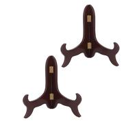 FOMIYES Supporto Porta Libri di Cucina in Legno 2 Pezzi, Espositore Rustico per Piatti 8 Pollici, Cavalletto Stabile Antiscivolo per Ricette e Album Fotografici, Organizzatore