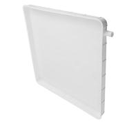 FOMIYES Taniche per Condensa Condizionatori, Vaschetta di Raccolta Condensa Bianca in Plastica 41,5x39,5 cm con Porta di Scarico Ottimizzata per Condizionatore d'Aria