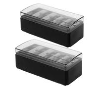 FOMIYES Temperamatite Cosmetico a 5 Fori per Sopracciglia e Labbra con Coperchio, Temperino Manuale Portatile per Eyeliner e Matite Occhi, Set da 2 Pezzi per Trucco Professionale