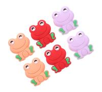 FOMIYES Topper per Ferri da Maglia a Forma di Rana in Silicone, Set da 6 Coperture per Punte Aghi Colorate, per Progetti di Cucito e Quilting a Casa e Viaggio