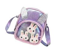 FOMIYES Tracolla Design Cartone Animato Coniglio PU Leggera e Resistente Perfetta per Scuola