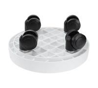 FOMIYES Vassoio per Vasi da Fiori Rotondo 22 Cm in Resina Temperata, Sottovaso Bianco Spesso Resistente a Urti e Sole, Accessorio per Piante da Interno ed Esterno Base a Stile Casuale