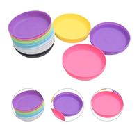 FOMIYES Vassoio per Vasi di Piante in Plastica Rotondo 20 Pezzi, Piatto Sottovaso Diametro 11,5 Cm per Casa, Balcone e Giardino Colore Casuale