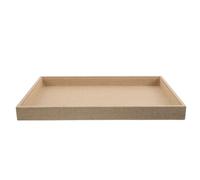 FOMIYES Vassoio portagioie rustico: portaciondoli in lino naturale - vassoio portagioie da 13,7" X9,4 per la decorazione della casa - Portaoggetti da viaggio