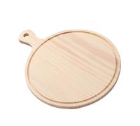 FOMIYES Vassoio Rotondo in Legno Beige Stile Giapponese, Porta Pizza Pratico e Decorativo, per Feste e Buffet in Cucina