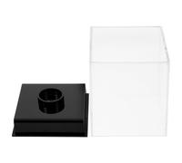 FOMIYES Vetrina Porta-Palline da Baseball in Acrilico Trasparente Base Nera Scatola Espositiva Compatta per Palline Sportive Contenitore Organizzatore per Collezioni Sportive