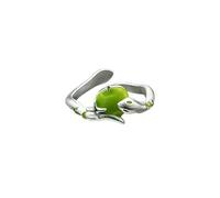 Fomoee Anello a serpente placcato in argento per donne, carino, anello a serpente antico, regalo per gli amanti dei rettili