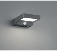 FOMOSA APPLIQUE LED 4,8W 340lm, 3000K DA ESTERNO SOLARE RICARICABILE ANTRACITE CON SENSORE DI MOVIMENTO IP44 P.16CM