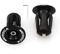 FOMTOR Tappo Manubrio MTB, 1 Paio Tappi Terminali Manubrio Bici, Neri Tappi Manubrio End Plugs Caps Alluminio Bicicletta Bar Grips, per bici da strada Mountain Bike MTB BMX