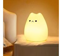 FOMYHEARD Luce Notturna Bambini, RGB Lampada Notturna Per Bambini, Dimmerabile Lucina Notte Bambini, Funzione Timer 7 Colori USB Ricaricabile LED Silicone Regalo Neonato Cameretta