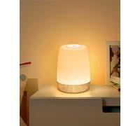 FOMYHEARD Piccola lampada da tavolo senza fili, lampada da comodino LED touch dimmerabile con luce calda e 256 colori RGB che cambiano, lampada ricaricabile a batteria, luce allattamento al seno a