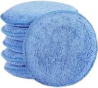 FONAROLL Cuscinetti applicatori di cera in microfibra, applicatori di cera per auto, lucidatura e lucidatura dei dettagli, per la pulizia dell'auto e la lucidatura fine (diametro 12,7 cm, confezione