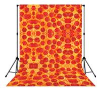 Fondale 3D con stampa di pizza e peperoni per servizi fotografici e ritratti, per studio fotografico e feste
