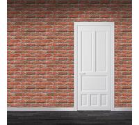 Fondale con castello in muro di mattoni e scena, 1,2 m di altezza x 9,8 m di lunghezza, sfondo grigio medievale in pietra/mattoni, forniture per compleanni, Halloween e feste a tema, stanze, cabine