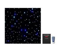 Fondale da palco con luce stellare a LED bianca e blu, tenda pieghevole con cielo stellato, controller DMX512 e telecomando, for matrimoni, feste, spettacoli in discoteca, sfondo del palco(4m*8m)