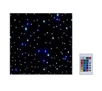 Fondale da palcoscenico a LED, tenda luminosa a stella bianca e blu, drappo pieghevole in tessuto cielo stellato con controller, anti-trazione, doppio circuito interamente in rame(3m*6m)