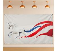 Fondale da parete con unicorno mistico, fantasia magica per interni ed esterni, sfondo fotografico per celebrazioni fotografiche, 180 x 109 cm