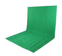 Fondale Fotografico con Schermo Verde in Tessuto 3x6 M in Poliestere, Design più Spesso, Materiale di qualità, Colore, Design Perforato, può Essere Stirato e Lavato,