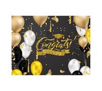 Fondale fotografico in vinile per laurea, laurea, laurea, fotografia, decorazione con cappello da scapolo e palloncino