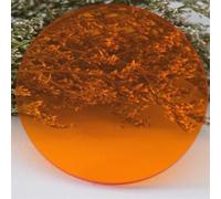 Fondale fotografico rotondo in acrilico trasparente for gioielli, cosmetici, trucco, servizi fotografici, espositore for prodotti, spesso 3 mm/0,12 pollici(Orange,Dia30cm/11.8in)