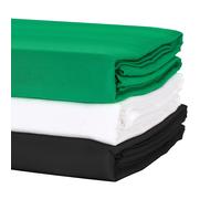 Fondale in tessuto Nero Bianco Colore verde Cotone Tessile Mussola Sfondi fotografici Studio fotografico Schermo Chromakey