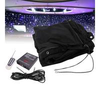 Fondale per palcoscenico a LED, sfondo in tessuto con cielo stellato a LED, sfondo con stelle per matrimoni, Natale, feste, spazio e universo, decorazioni per fondali fotografici a tema.,9.8 * 19.6ft