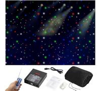 Fondali A LED per Tende Luminose A Stella, Fondali A Stella per Palcoscenici A LED con Controllo DMX 512, Sfondo in Tessuto per Cielo Stellato per Matrimoni per Dj Band, per FO, Colorful, 3x6m