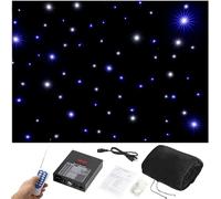 Fondali A LED per Tende Luminose A Stella, Fondali A Stella per Palcoscenici A LED con Controllo DMX 512, Sfondo in Tessuto per Cielo Stellato per Matrimoni per Dj Band, per FO, Blue/White, 3x6m
