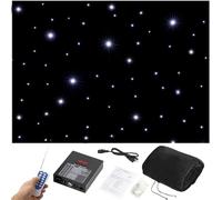 Fondali A LED per Tende Luminose A Stella, Fondali A Stella per Palcoscenici A LED con Controllo DMX 512, Sfondo in Tessuto per Cielo Stellato per Matrimoni per Dj Band, per FO, White, 3x4m
