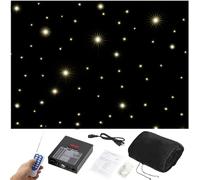 Fondali A LED per Tende Luminose A Stella, Fondali A Stella per Palcoscenici A LED con Controllo DMX 512, Sfondo in Tessuto per Cielo Stellato per Matrimoni per Dj Band, per FO, Yellow, 3x4m