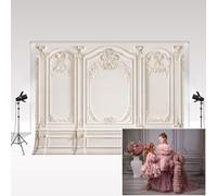 Fondali fotografici Kate White Vintage Fine Art Floral Wall 2,2x1,5 m Interni classici Moderni Oggetti di scena decorativi Bambini Ritratto per adulti Matrimonio Sfondo Studio fotografico
