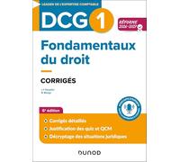 Fondamentaux du droit DCG 1: Corrigés - réforme