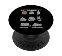 Fondamenti Di Gatto Geometria Divertente Gattino Kitty Matematica Uomini Donne Bambino PopSockets PopGrip Adesivo