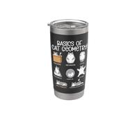 Fondamenti Di Geometria Gatto Insegnante Matematica Matematica Amante Gatto Bicchiere termico in acciaio inox doppia parete