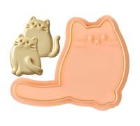 Fondant Molds - 3D Funny Animal Cat Shaped Cookie | Cute Cake Molds Baking Tools | Printed Reusable Cute Cat For Home Apartment Food Bread Cake Candy Fondant Dough Sugar Chocolate Muffin Holiday Party