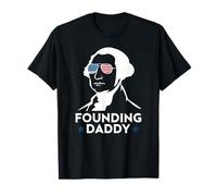 Fondatore di papà George Washington 4 luglio Divertente Maglietta