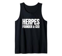 Fondatore e Ceo di Herpes Unhinged Funny Gen Z Meme Umorismo per Adulti Canotta