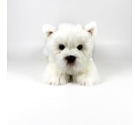 Fondazione BOCALAN - Peluche Terrier bianco sdraiato 25 cm - + 0 mesi (DeQube 939D00291)