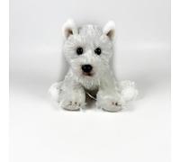 Fondazione BOCALAN - Peluche Westie Terrier bianco seduto 12 cm - + 0 mesi (DeQube 939D00260)
