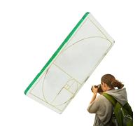 Fondazione Fondazione per disegni-Clear Composition Seeker con una griglia tagliata dorata | Strumento di correzione delle relazioni per pittura e fotografia | Strumento d'arte - per artisti, schizzi