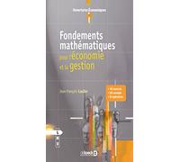 Fondements mathématiques pour l'économie et la gestion
