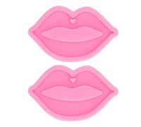 Fondente in silicone alimentare durevole e flessibile a forma di labbra per decorare torte, cioccolato, artigianato fai-da-te, argilla e sapone, set da 2 pezzi