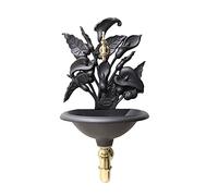 FONDERIA BONGIOVANNI | Fontanella da Giardino | Fontana a Muro | Modello Calla | con Rubinetto e sifone Ottone | per casa Giardino | fontanella da Esterno| Fontana da Giardino Esterno | Lucido