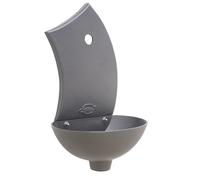 FONDERIA BONGIOVANNI | Fontanella da giardino | Fontana a muro | Modello Pinta | colore antracite ghisa |con o senza rubinetto | per casa giardino | fontanella da esterno (Senza rubinetto)